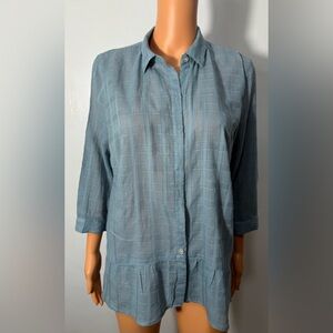 J. Jill Light Blue Button-Down Shirt